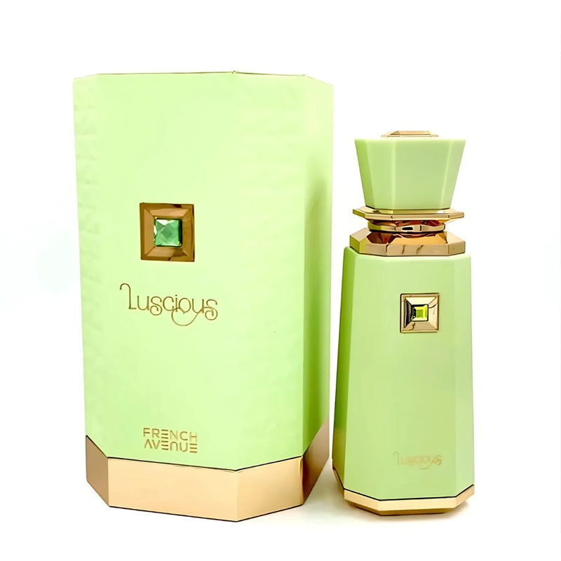 Frasco do perfume Luscious French Avenue Eau de Parfum 100ml Feminino, família floral e doce/gourmand.
