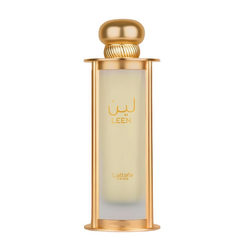 Frasco do perfume Leen Lattafa Pride EDP 100ml Feminino, família floral e doce/gourmand.