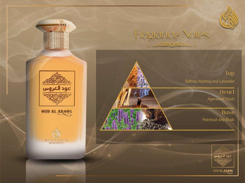 Perfume Árabe Oud Al Aroos Style & Scents 100ml EDP Feminino