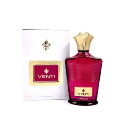 Frasco do perfume Venti Carisma Fragrance World Eau de Parfum 100ml, família amadeirado e âmbar.