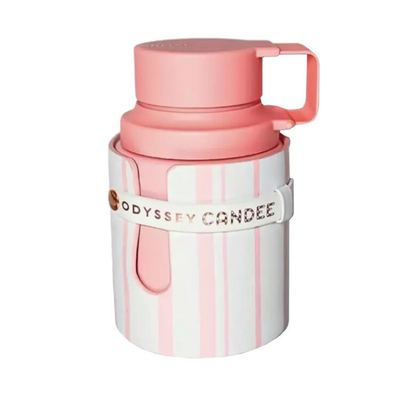 Frasco do perfume Odyssey Candee Armaf Eau De Parfum 100ml Feminino, família floral e doce/gourmand.