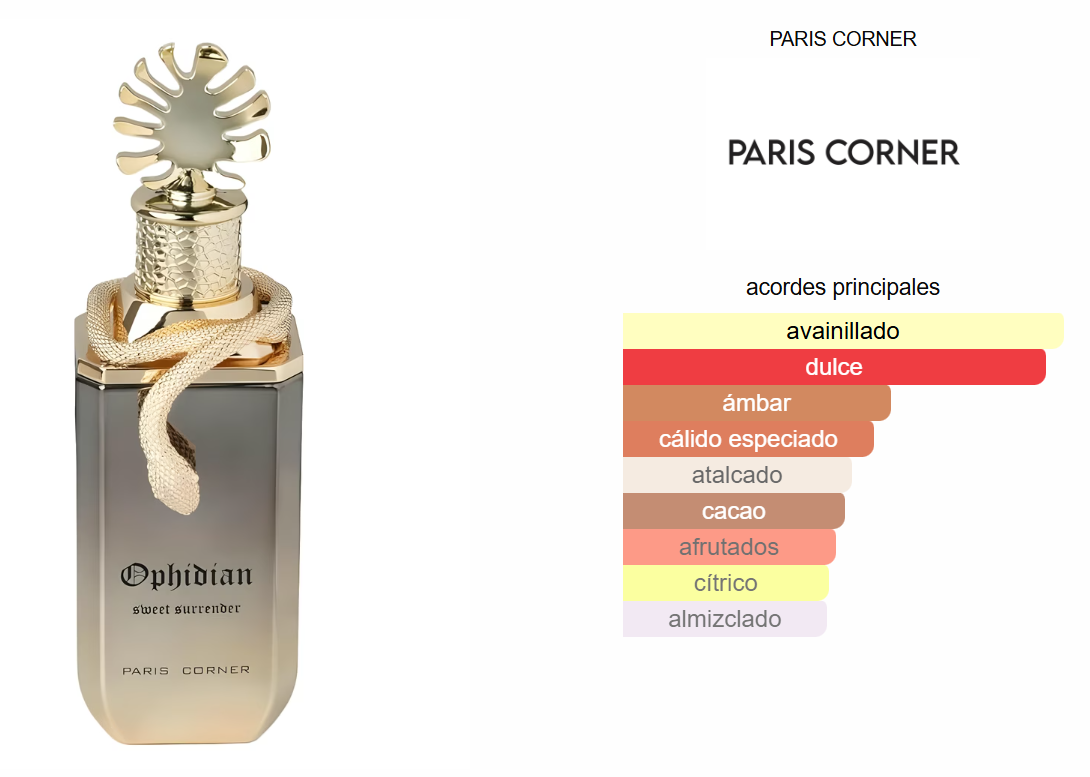 Perfume Árabe Ophidian SS Paris Corner 100ml EDP Unissex