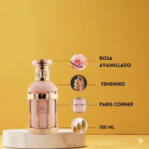 Perfume Árabe Reham Rose Petals Paris Corner 100ml EDP Feminino