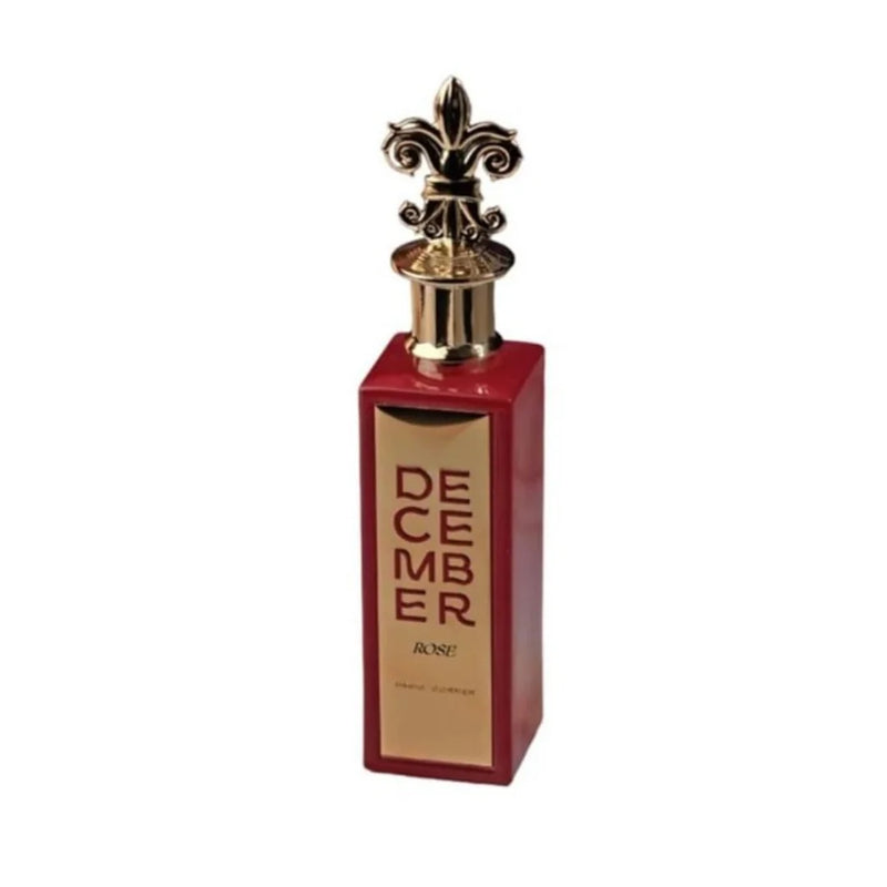 Frasco do perfume December Rose Paris Corner Eau De Parfum 85ml, família floral e doce/gourmand.