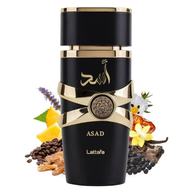 Perfume Árabe Asad Lattafa 100ml EDP Amadeirado Masculino