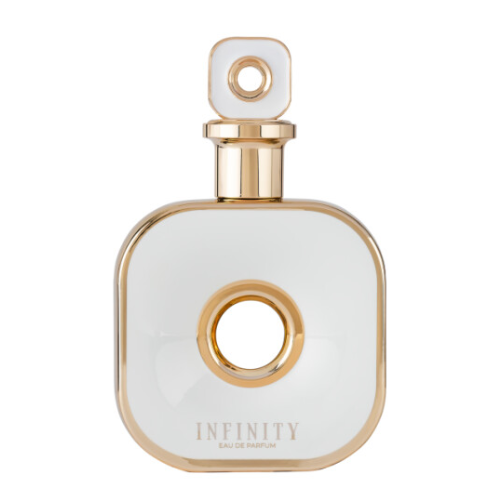 Frasco do perfume Infinity Gold Armaf Eau De Parfum 100ml Feminino, família âmbar e amadeirado.