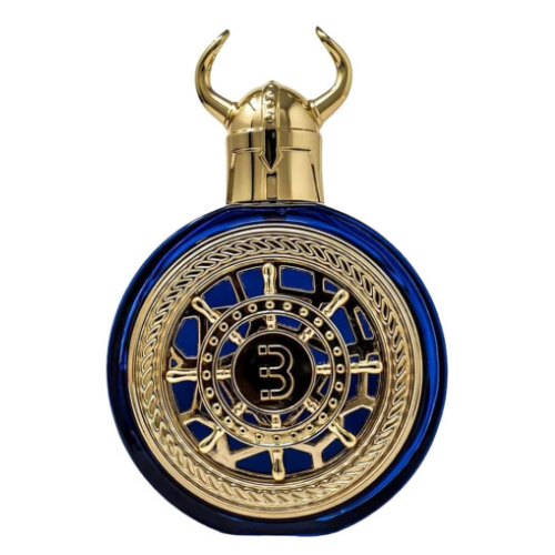 Frasco do perfume Viking Beirut Bharara Eau De Parfum 100ml, família amadeirado e âmbar.