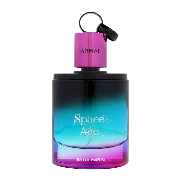 Frasco do perfume Space Age Armaf Eau De Parfum 100ml Feminino, família floral e doce/gourmand.