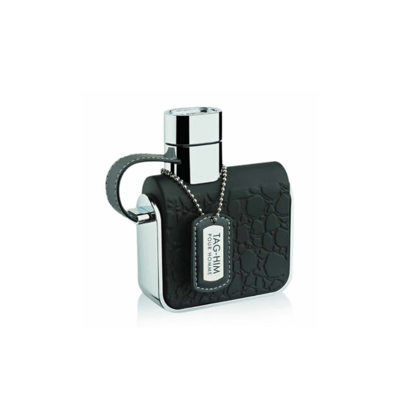 Frasco do perfume Tag Him Armaf Eau De Toilette 100ml masculino, família amadeirado e âmbar.