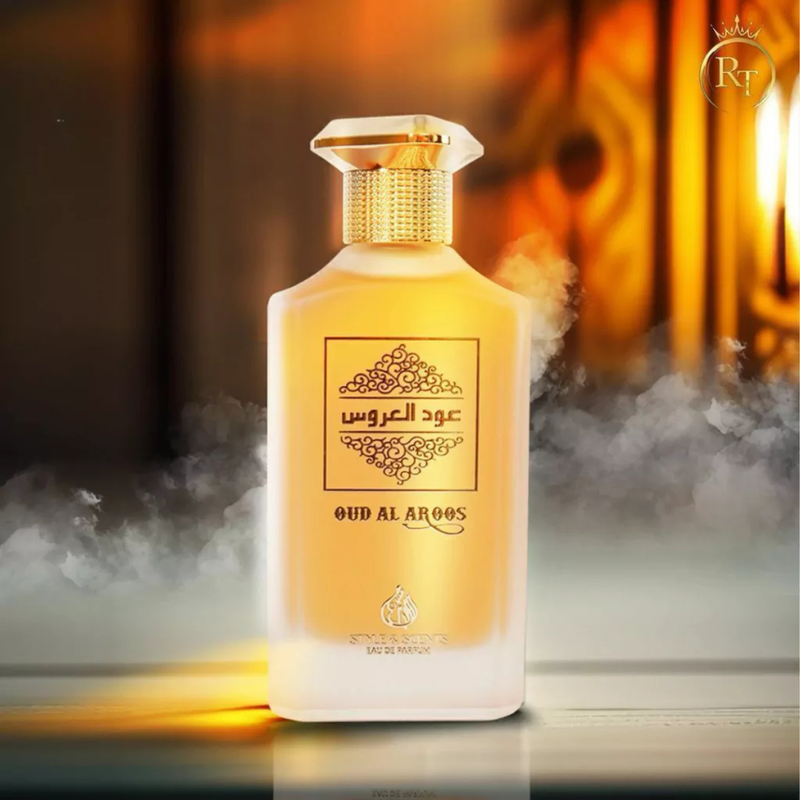 Frasco do perfume Oud Al Aroos Style & Scents 100ml EDP Feminino, da Style &amp; Scents, família âmbar.