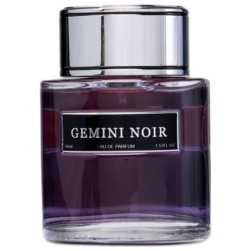 Frasco do perfume Aurora Scents Gemini Noir Eau De Parfum Masculino 100ml, família amadeirado e âmbar.