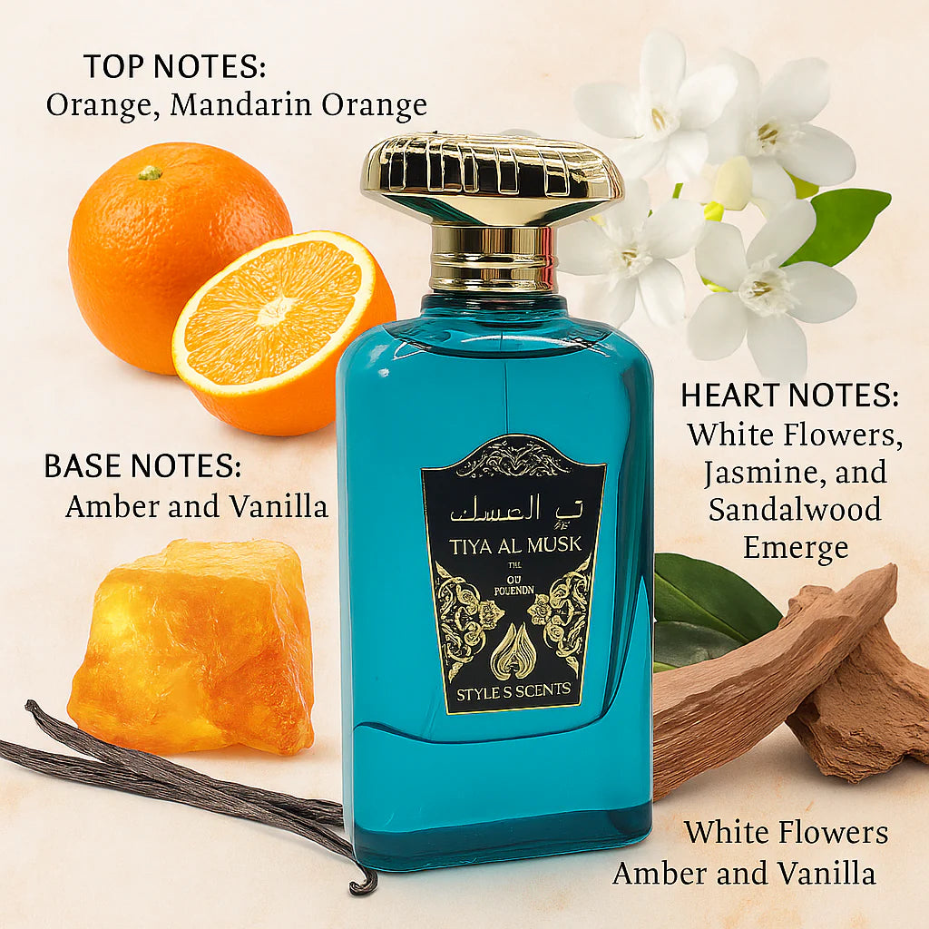 Perfume Árabe Tiya Al Musk Style Scent 100ml EDP Feminino
