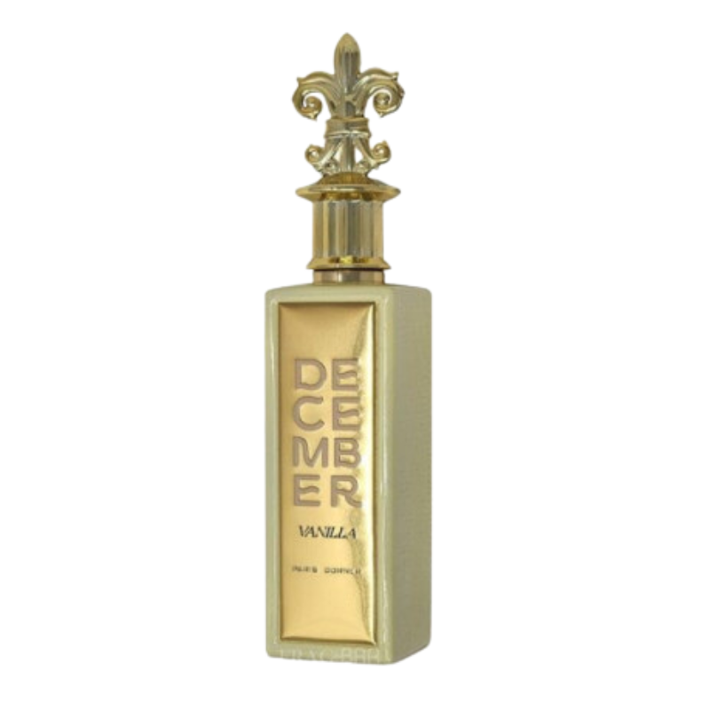 Frasco do perfume December Vanilla Paris Corner Eau De Parfum 85ml, família doce/gourmand e floral.
