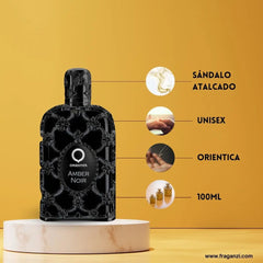 Perfume Árabe Amber Noir Orientica 80ml EDP Unissex Oriental