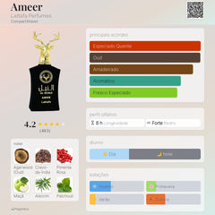 Perfume Árabe Al Noble Ameer Lattafa 100ml EDP Unissex