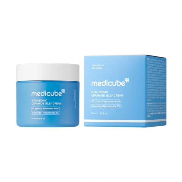 Frasco do perfume Hyaluronic Ceramide Jelly Cream Medicube 50ml, família doce/gourmand e floral.