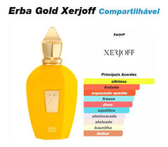 Perfume Erba Gold Xerjoff 100ml EDP Unissex Frutado