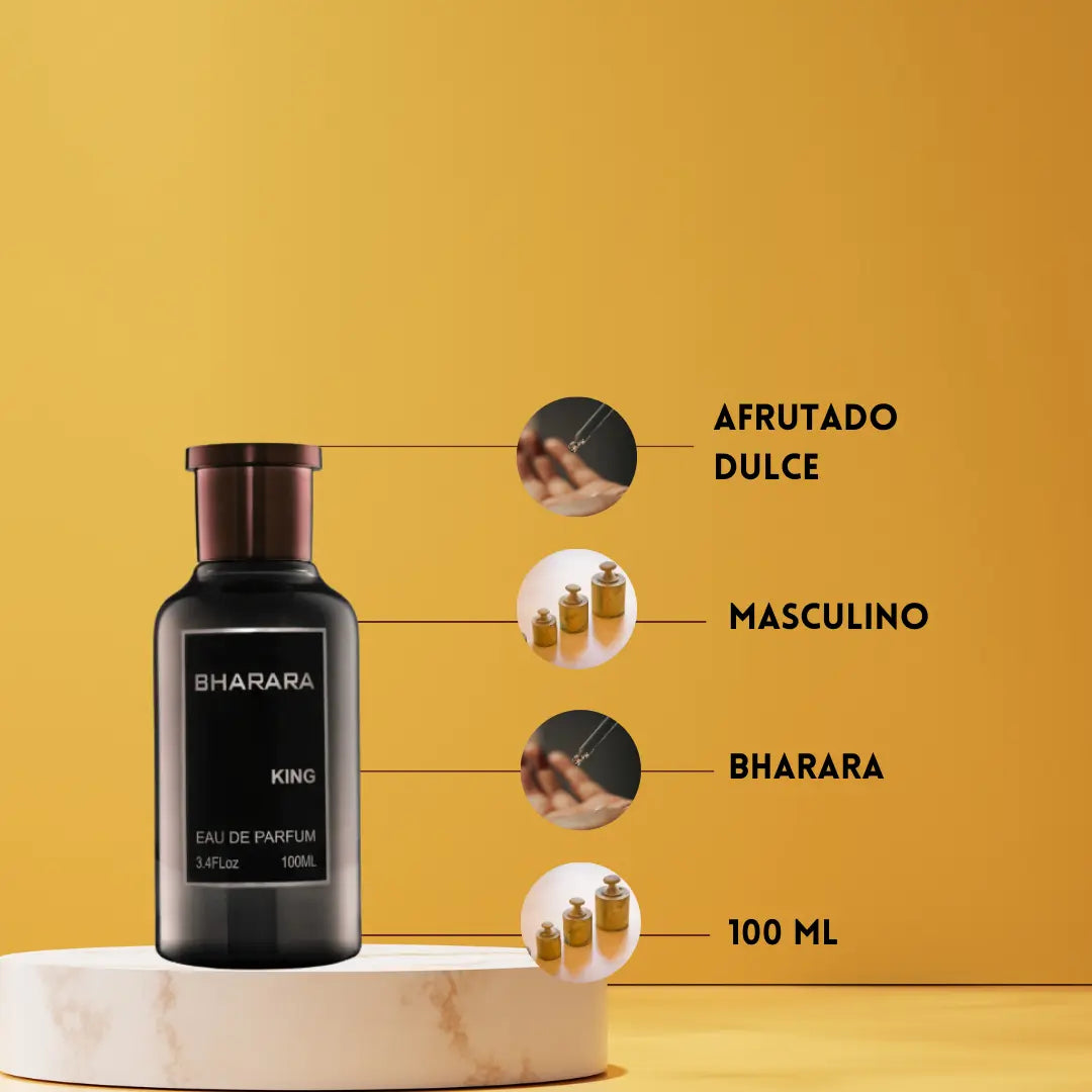 Perfume Árabe King Bharara 100ml EDP Amadeirado Masculino