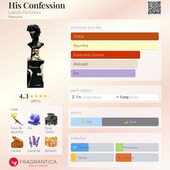 His Confession Lattafa Eau De Parfum 100ml Masculino