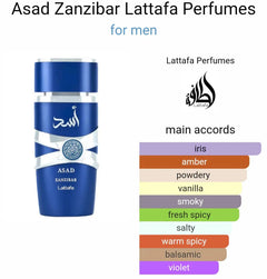 Perfume Árabe Asad Zanzibar Lattafa 100ml EDP Masculino