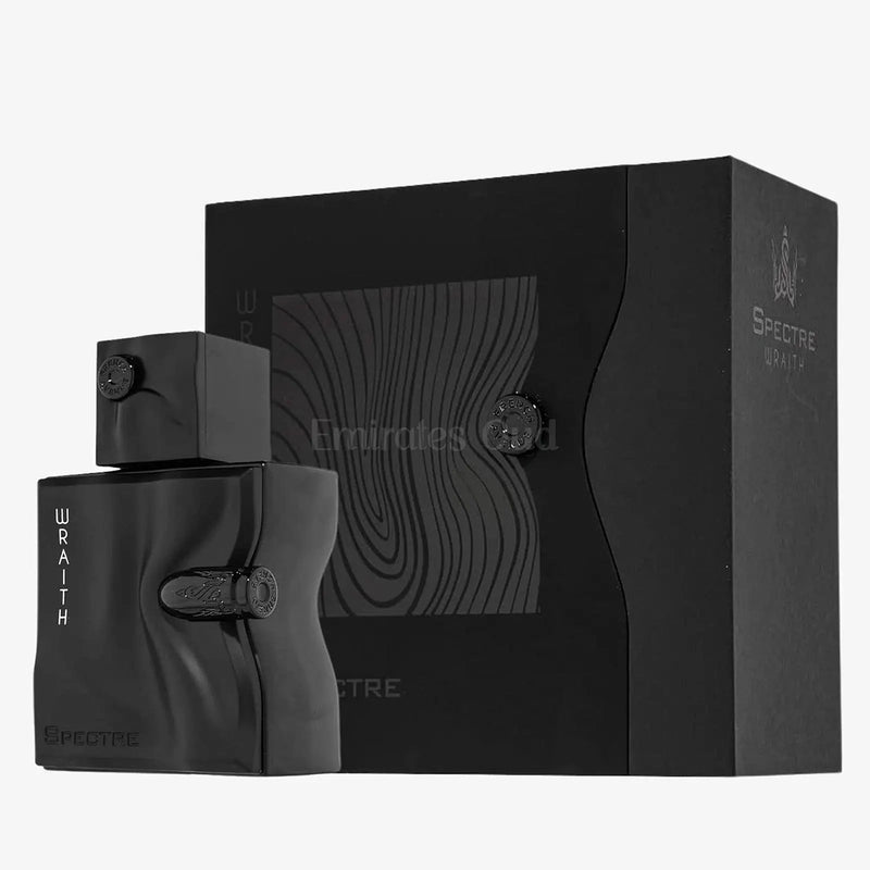 Frasco do perfume Spectre Wraith French Avenue Eau De Parfum 80ml Masculino, família amadeirado e âmbar.