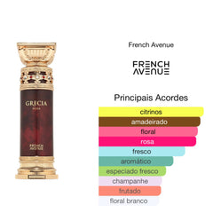 Perfume Árabe Grecia Rosa French Avenue 100ml EDP Unissex