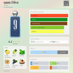 Perfume Árabe 9AM Dive Afnan 100ml EDP Unissex