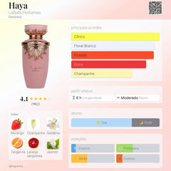 Haya Lattafa Eau De Parfum 100ml Feminino