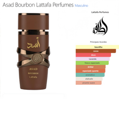 Perfume Árabe Asad Bourbon Lattafa 100ml EDP Unissex