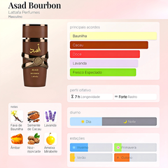Perfume Árabe Asad Bourbon Lattafa 100ml EDP Unissex