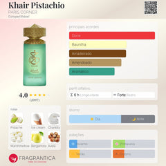Khair Pistachio Paris Corner Eau De Parfum 100ml Unisex