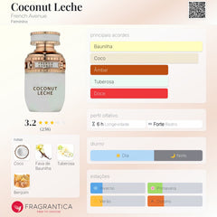 Perfume Árabe Coconut Leche French Avenue 80ml EDP