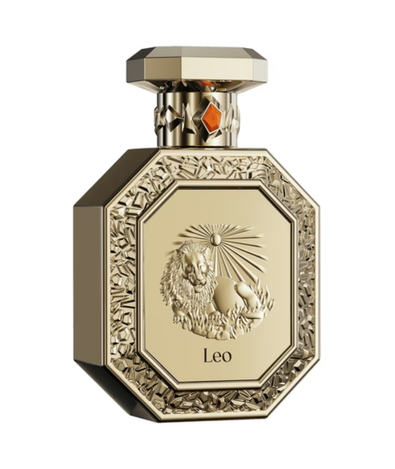 Frasco do perfume Genesis Leo French avenue Eau De Parfum 90ml Unisex, família amadeirado e âmbar.