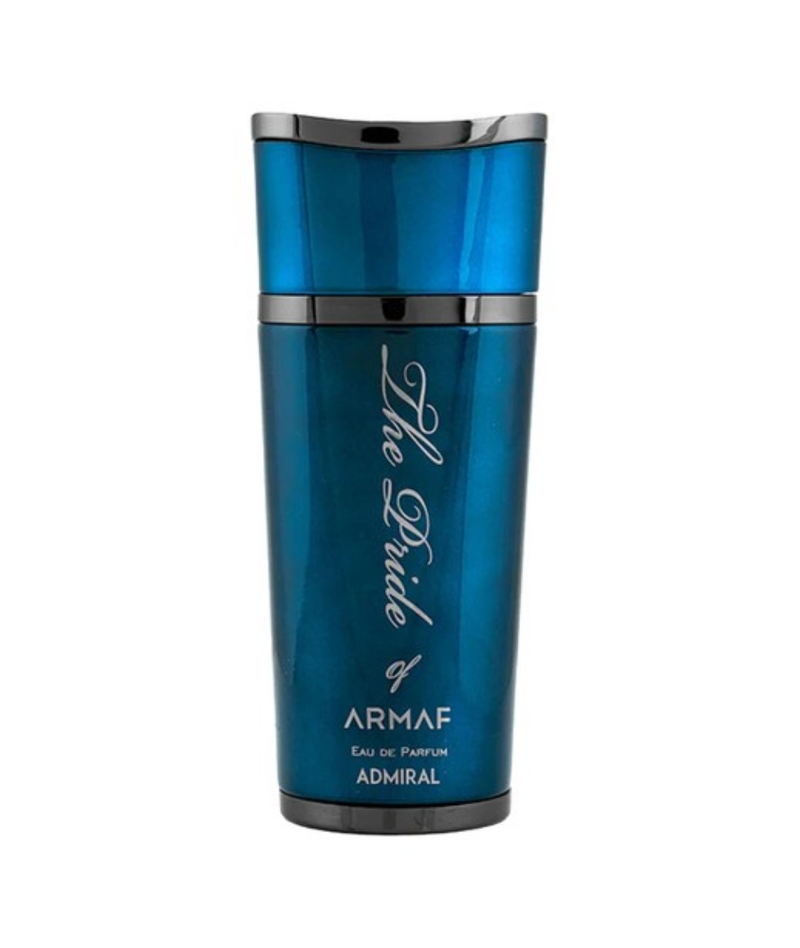 Frasco do perfume Admiral The Pride Of Armaf Eau de Parfum 100ml Unissex, família amadeirado e âmbar.