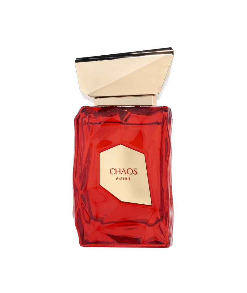 Frasco do perfume Chaos French Avenue 100ml EDP, família amadeirado e âmbar.