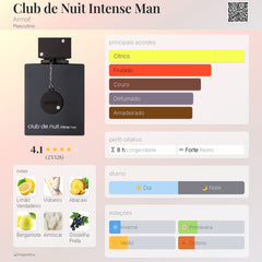 Perfume Árabe Club De Nuit Intense Armaf 105ml EDP Masculino