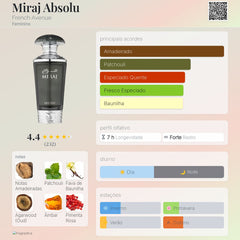 Miraj Absolu French Avenue Eau De Parfum 100ml Masculino