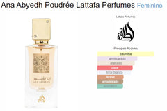 Perfume Árabe Ana Abiyedh Poudree Lattafa 60ml EDP Unissex