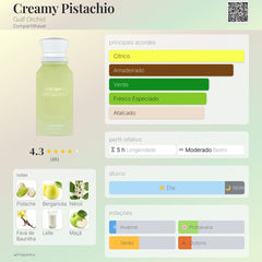 Perfume Árabe Creamy Pistachio Gulf Orchid 100ml EDP Unissex