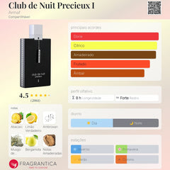 Perfume Árabe Club De Nuit Precieux I Armaf 55ml EDP Unissex