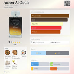 Ameer Al Oudh Lattafa EDP 100ml + Splash Corporal