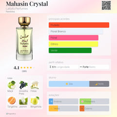 Mahasin Crystal Lattafa Eau De Parfum 100ml