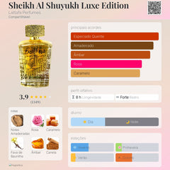 Sheikh Al Shuyukh luxe edition Lattafa Edp Masculino 100ml