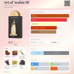 Perfume Árabe Art of Arabia III Lattafa 100ml EDP