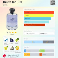 Hawas For Him Al Rasasi Eau De Parfum 100ml Masculino