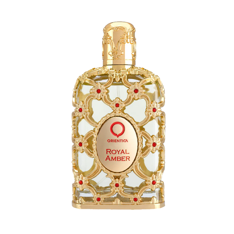 Frasco do perfume Orientica Royal Amber Eau De Parfum 150ml Unisex, família âmbar e amadeirado.