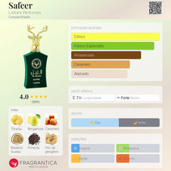 Perfume Árabe Al Noble Safeer Lattafa 100ml EDP Unissex