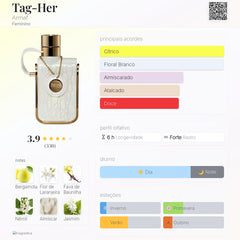 Tag-Her Pour Femme Armaf Eau de Parfum 100ml Feminino