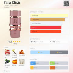 Perfume Árabe Yara Elixir Lattafa 100ml EDP Feminino